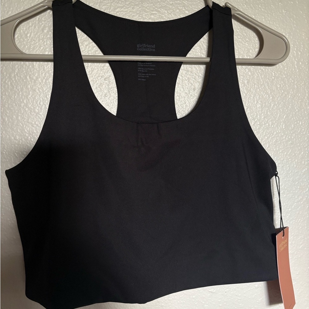 Girlfriend Collective Black Sports Bra Medium Support L